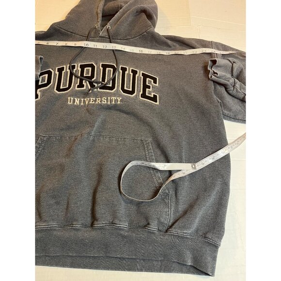 Vintage Champion Purdue University men’s Gray Hooded Sweatshirt L unisex hoodie - Picture 8 of 10